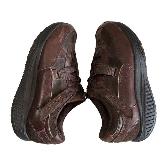 Skechers Shape Up Womens Brown Hydro Leather  Z Strap Toning Sneaker 6.5 - Picture 8 of 12